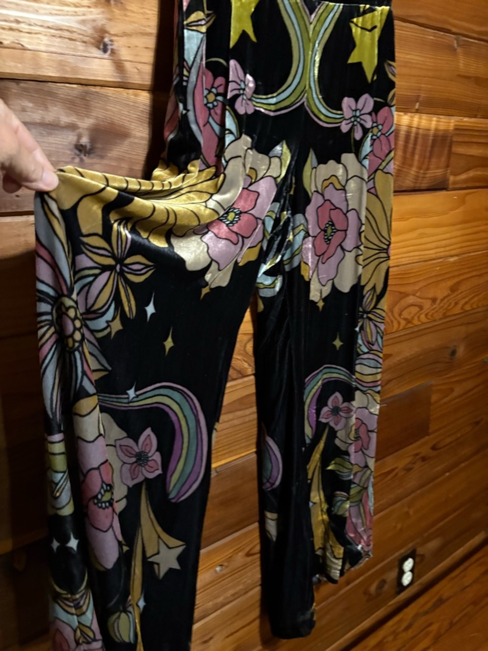 Johnny Was velvet wide leg pants - Picture 4 of 5